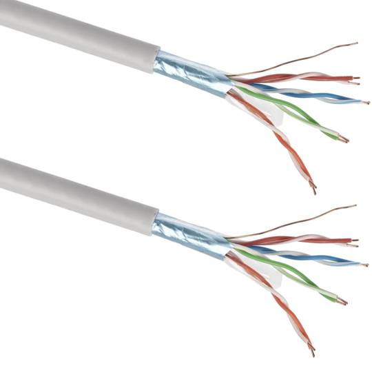 100 m gray FPC-5004E-SOL/100 Cat. 5e FTP CCA ethernet network cable reel