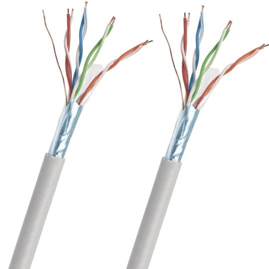 100 m gray FPC-5004E-SOL/100 Cat. 5e FTP CCA ethernet network cable reel