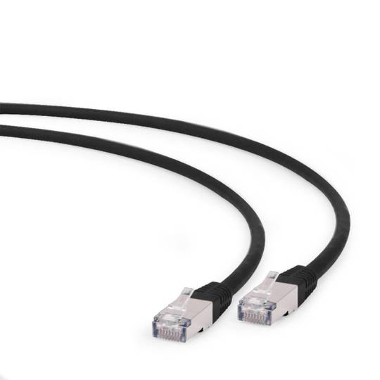 Cable de xarxa ethernet LAN S/FTP LSZH RJ45 Cat6a negre 1 m Gembird PP6A-LSZHCU-BK-1M