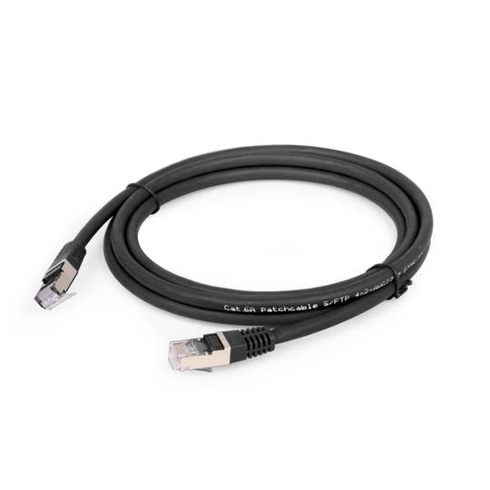 Kabel sieci Ethernet LAN S/FTP LSZH RJ45 Cat6a czarny 3 m Gembird PP6A-LSZHCU-BK-3M