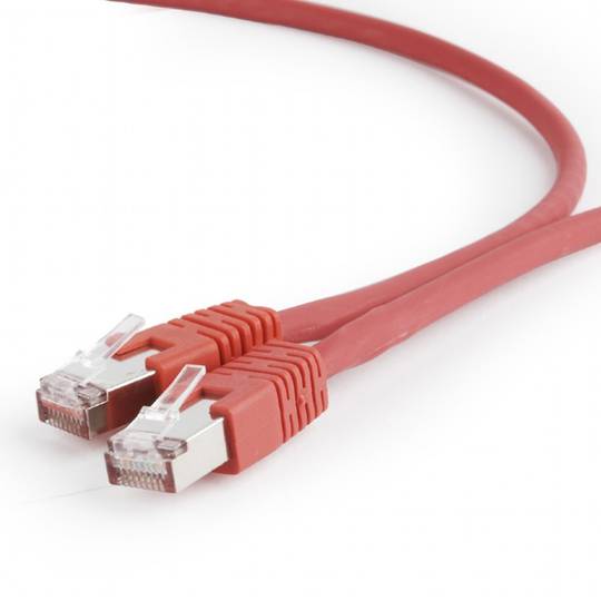 Ethernet network cable LAN S/FTP LSZH RJ45 Cat6a red 0.5 m Gembird PP6A-LSZHCU-R-0.5M