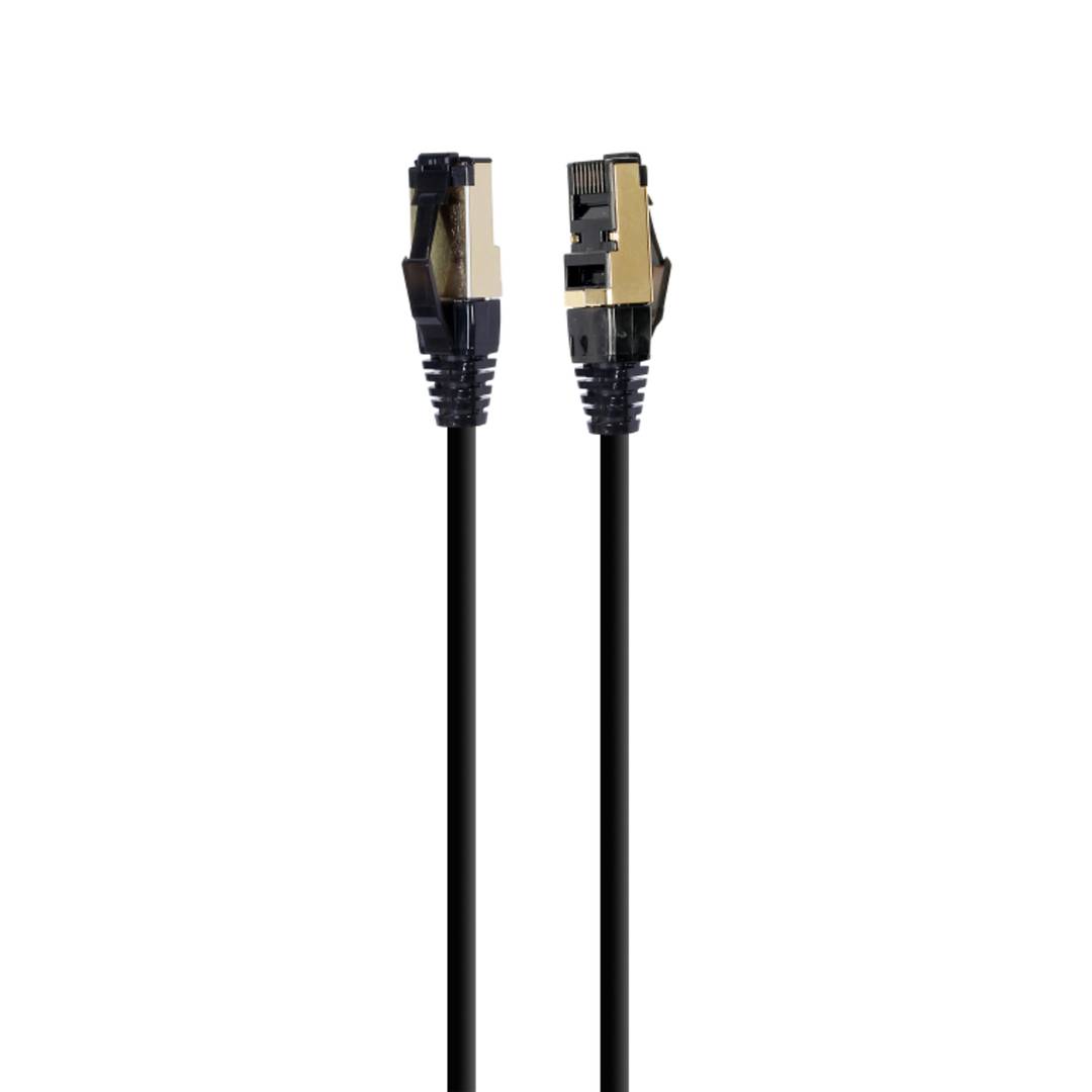 Ethernet-Netzwerkkabel LAN S/FTP LSZH RJ45 Cat8 schwarz 0,5 m Gembird PP8-LSZHCU-BK-0.5M