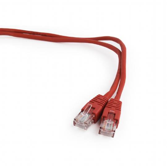 Cable de xarxa Gembird UTP Cat.5e d'1 m color vermell PP12-1M/R