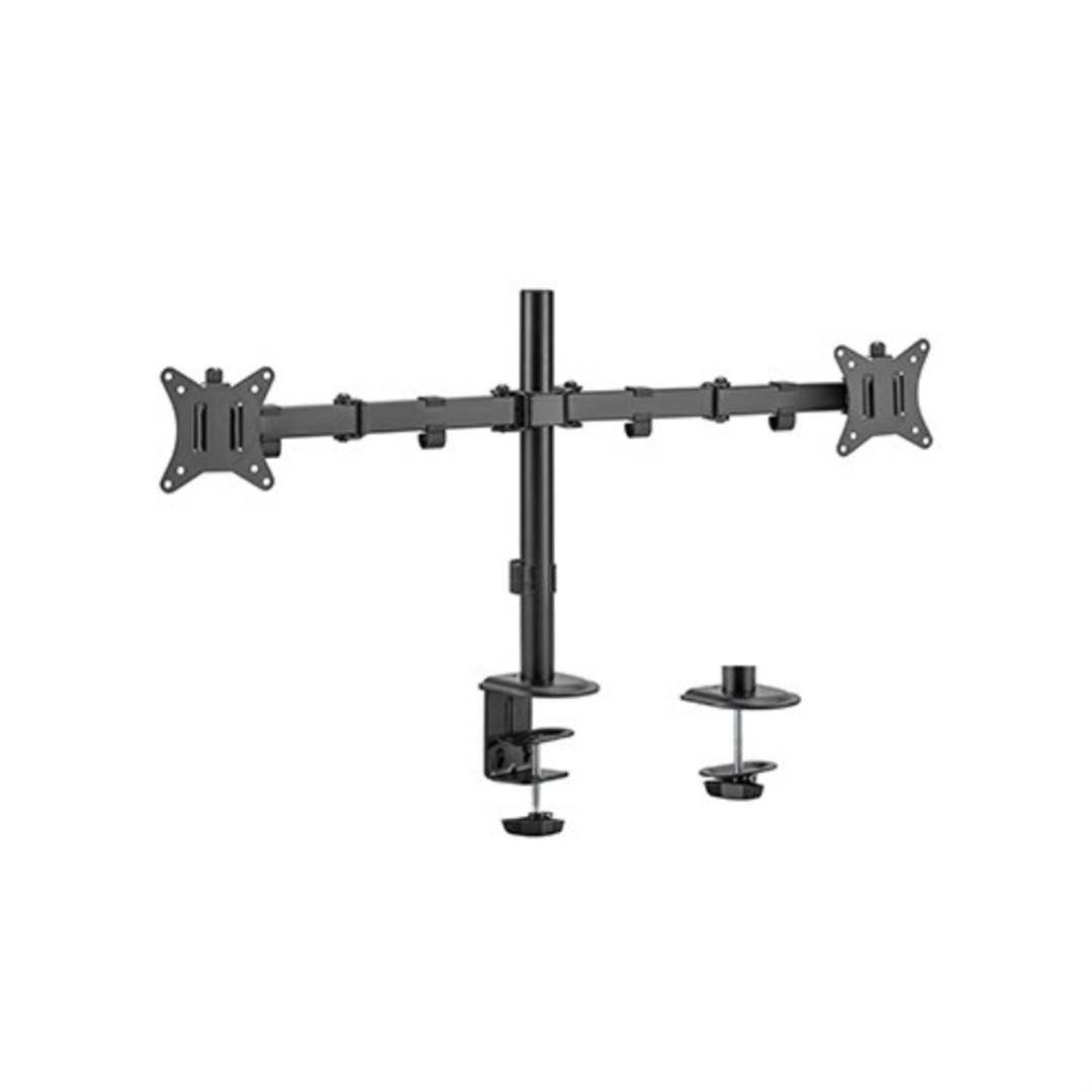 Verstelbare en kantelbare montagearm voor 2 schermen van 17 tot 32 inch tot 9 kg Gembird MA-D2-01