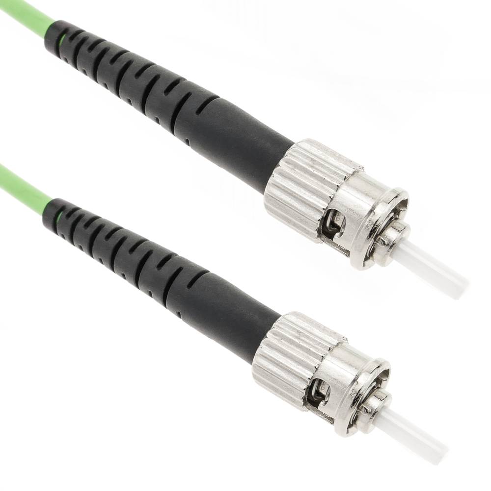 Cable de fibra òptica OM5 multimode simplex 50µm/125µm ST/PC a ST/PC 100Gb de 1 m