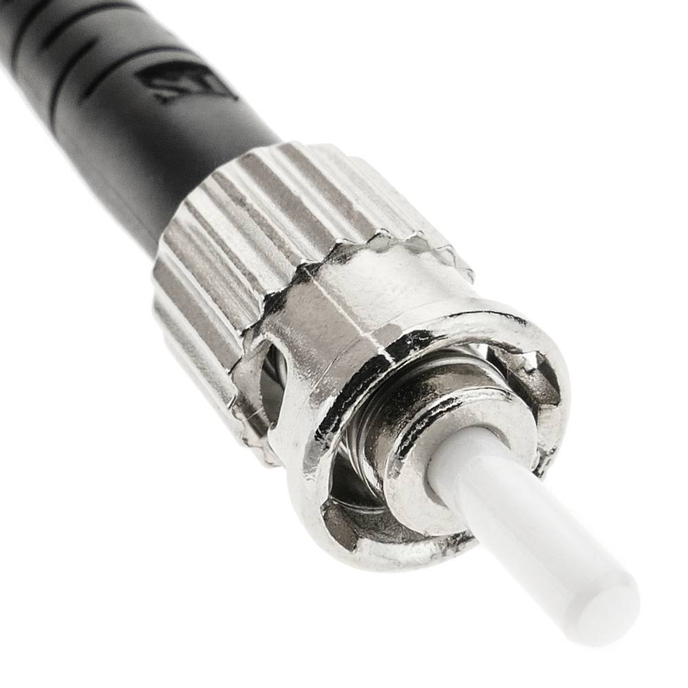 Cable de fibra òptica OM5 multimode simplex 50µm/125µm ST/PC a ST/PC 100Gb de 1 m