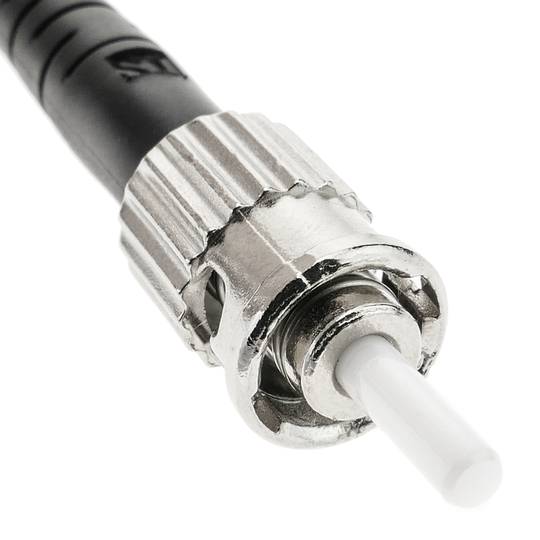 Cable de fibra òptica OM5 multimode simplex 50µm/125µm ST/PC a ST/PC 100Gb de 1 m
