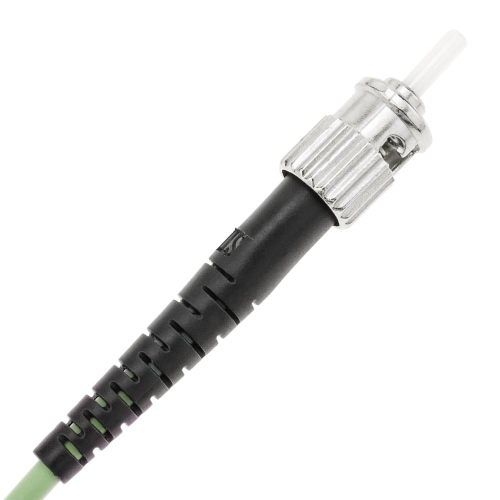 Cable de fibra òptica OM5 multimode simplex 50µm/125µm ST/PC a ST/PC 100Gb de 1 m