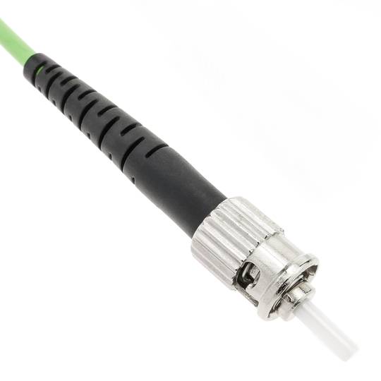 Cable de fibra òptica OM5 multimode simplex 50µm/125µm ST/PC a ST/PC 100Gb de 2 m