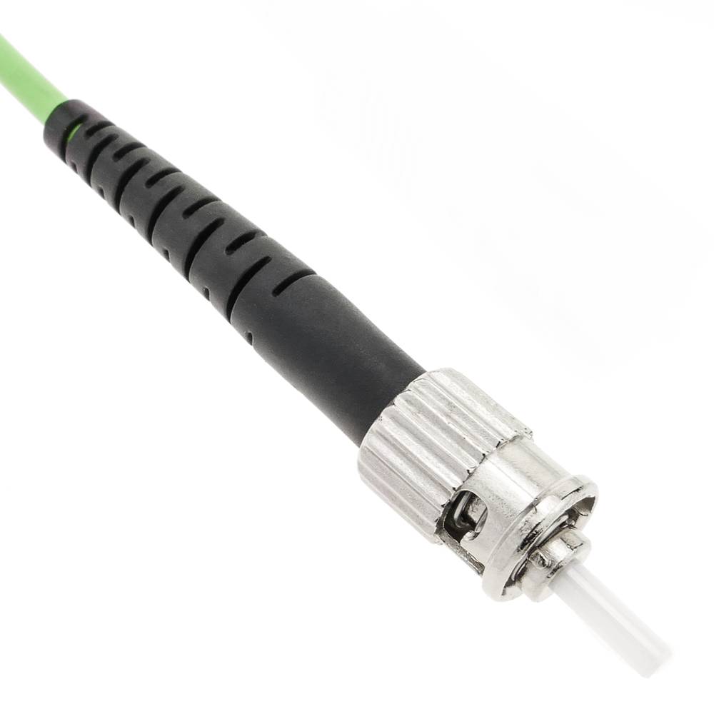 Cable de fibra óptica OM5 multimodo simplex 50µm/125µm ST/PC a ST/PC 100Gb de 15 m