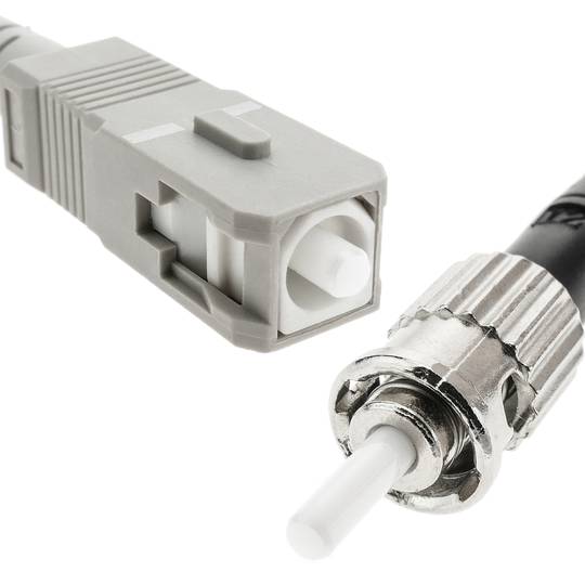 Câble à fibre optique OM5 multimode simplex 50µm/125µm ST/PC à SC/PC 100Gb de 1 m