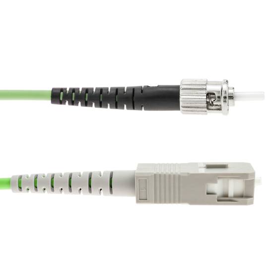 Câble à fibre optique OM5 multimode simplex 50µm/125µm ST/PC à SC/PC 100Gb de 1 m