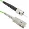 Cable de fibra óptica OM5 multimodo simplex 50µm/125µm ST/PC a SC/PC 100Gb de 2 m