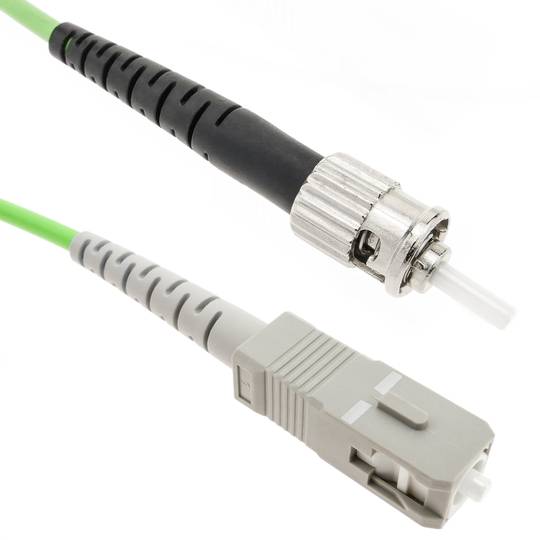 Cavo di fibra ottica OM5 multimodale simplex 50µm/125µm ST/PC a SC/PC 100Gb di 5 m
