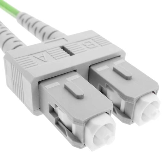 Glasvezelkabel OM5 multimode duplex 50 µm / 125 µm SC / PC naar SC / PC 100 Gb 50 cm