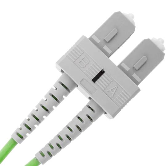 Glasvezelkabel OM5 multimode duplex 50 µm / 125 µm SC / PC naar SC / PC 100 Gb 50 cm