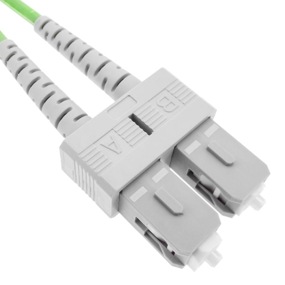 Glasvezelkabel OM5 multimode duplex 50 µm / 125 µm SC / PC naar SC / PC 100 Gb 50 cm