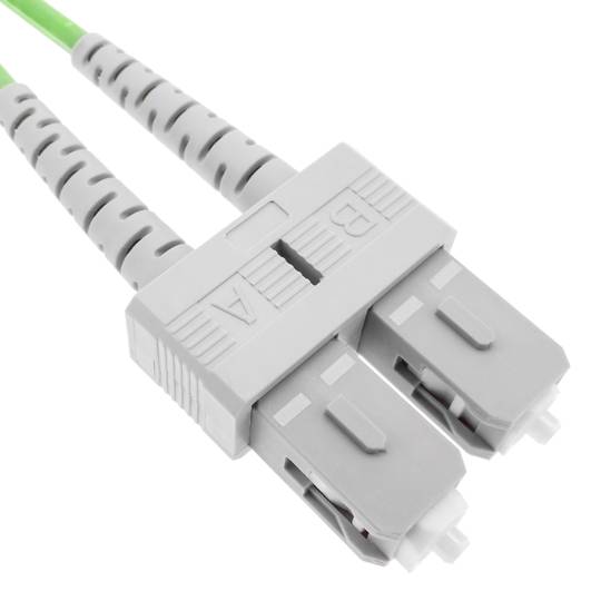 Glasvezelkabel OM5 multimode duplex 50 µm / 125 µm SC / PC naar SC / PC 100 Gb 50 cm