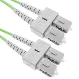 OM5 multimode glasvezelkabel duplex 50 µm / 125 µm SC / PC naar SC / PC 100 Gb 1 m