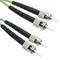 Glasvezelkabel OM5 multimode duplex 50µm / 125µm ST / PC naar ST / PC 100 Gb 10 m