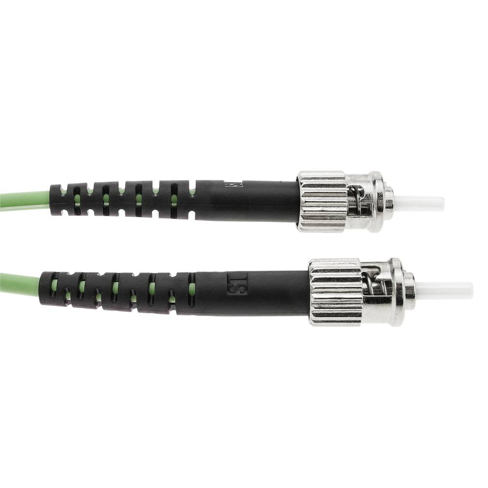 Glasvezelkabel OM5 multimode duplex 50µm / 125µm ST / PC naar ST / PC 100 Gb 10 m