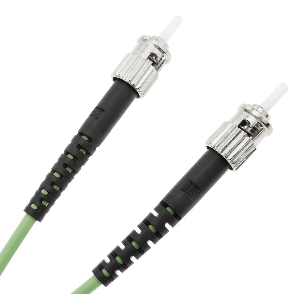 Glasvezelkabel OM5 multimode duplex 50µm / 125µm ST / PC naar ST / PC 100 Gb 10 m
