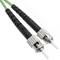 Glasvezelkabel OM5 multimode duplex 50µm / 125µm ST / PC naar ST / PC 100 Gb 10 m
