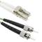 Fibre Optic LWL Kabel OM5 Multimode Duplex 50µm/125µm LC/PC zu ST/PC 100Gb 50 cm