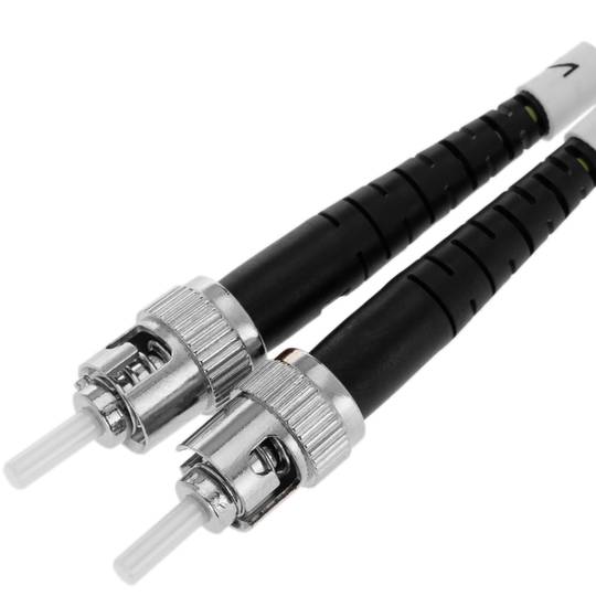 Glasvezelkabel OM5 multimode duplex 50 µm / 125 µm LC / UPC naar ST / UPC 100 Gb van 2 m