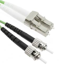 Kabel światłowodowy OM5 wielomodowy dupleks 50 µm / 125 µm LC / PC do ST / PC 100 Gb 20 m
