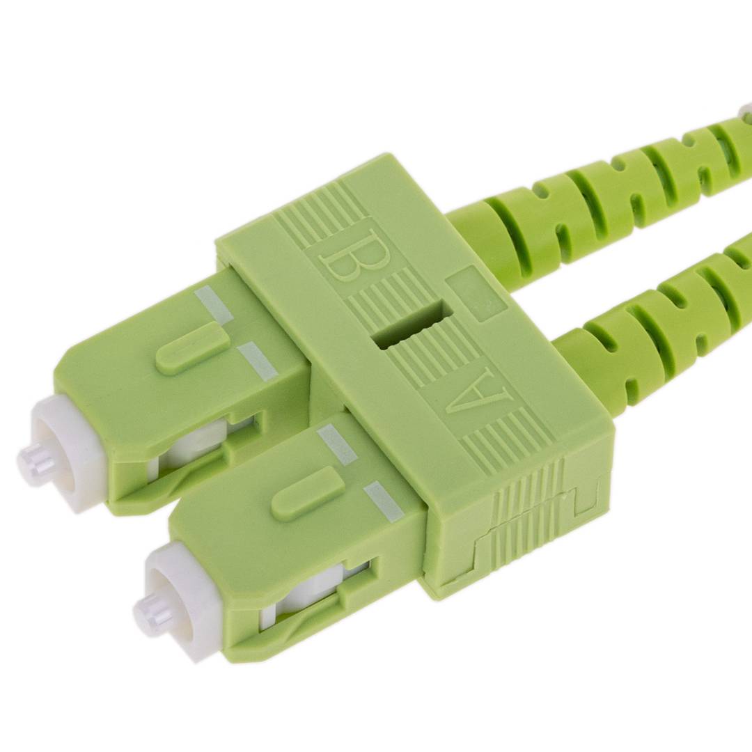 Cable de fibra òptica OM5 multimode duplex 50µm/125µm LC/PC a SC/PC 100Gb de 2 m