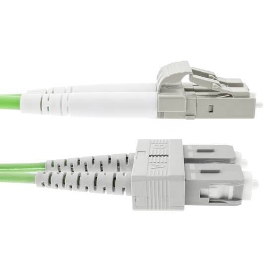 Glasvezelkabel OM5 multimode duplex 50 µm / 125 µm LC / PC naar SC / PC 100 Gb 25 m
