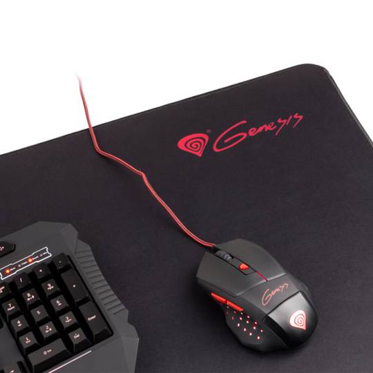 Genesis Tappetino Mouse Gaming Carbon 500M Haze Nero