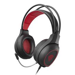 Fones de ouvido para jogos Genesis Radon 300 com som virtual 7.1 USB em preto e vermelho NSG-1578