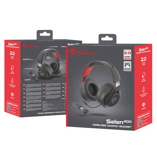Cuffie da gioco Selen 400 di Genesis Wireless Black NSG-1673
