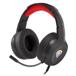 Fones de ouvido para jogos Genesis Neon 200 em preto com RGB vermelho NSG-1609