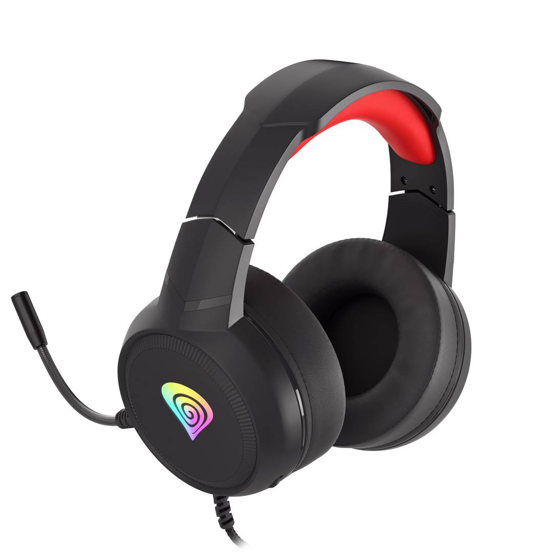Auriculars Gaming Genesis Neon 200 en negre amb vermell RGB NSG-1609