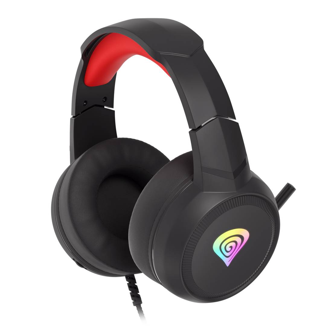 Auriculars Gaming Genesis Neon 200 en negre amb vermell RGB NSG-1609