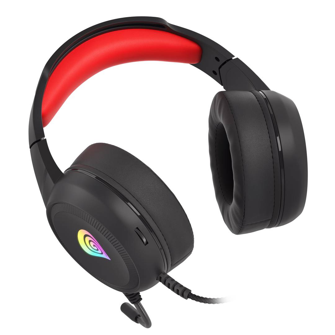 Auriculars Gaming Genesis Neon 200 en negre amb vermell RGB NSG-1609