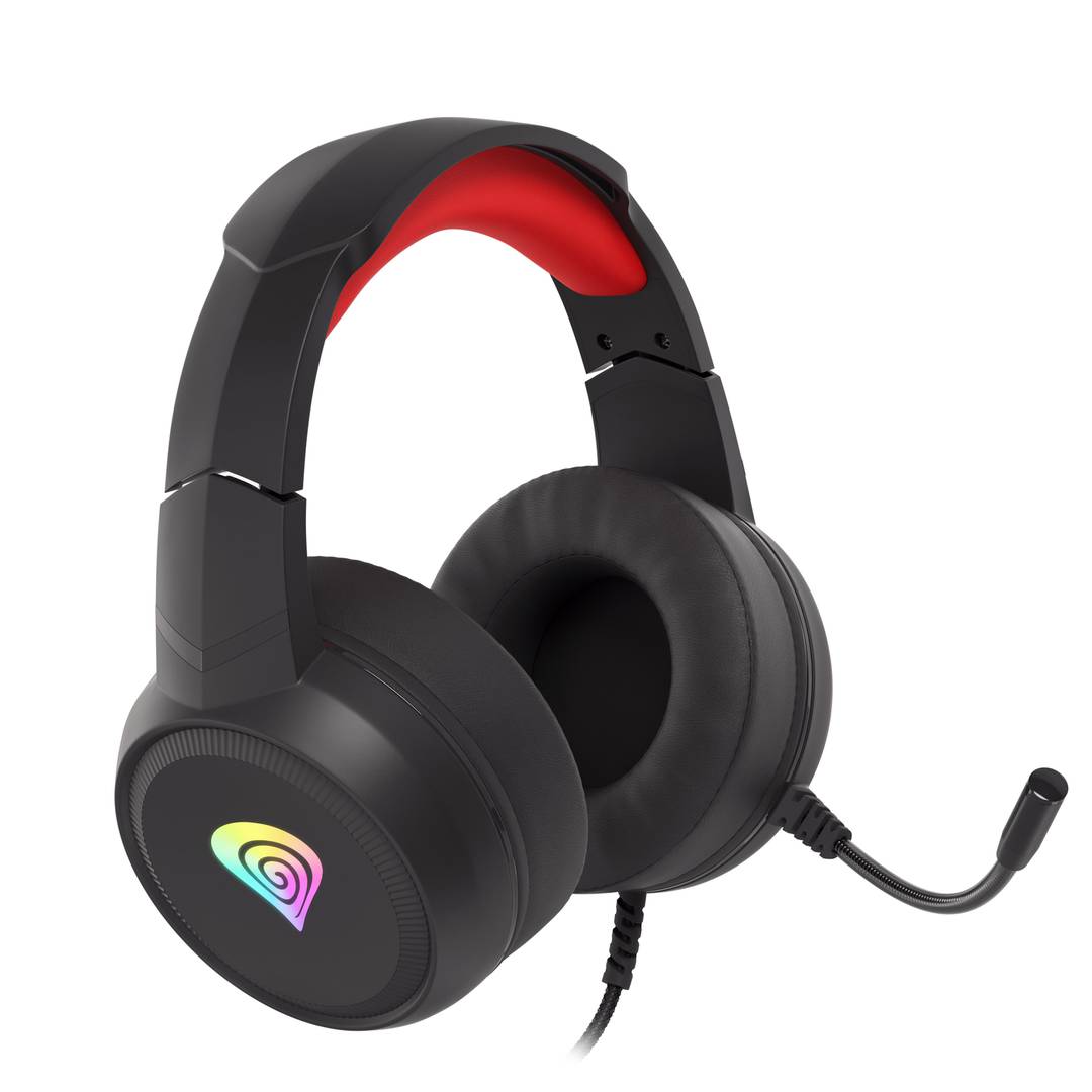 Auriculars Gaming Genesis Neon 200 en negre amb vermell RGB NSG-1609