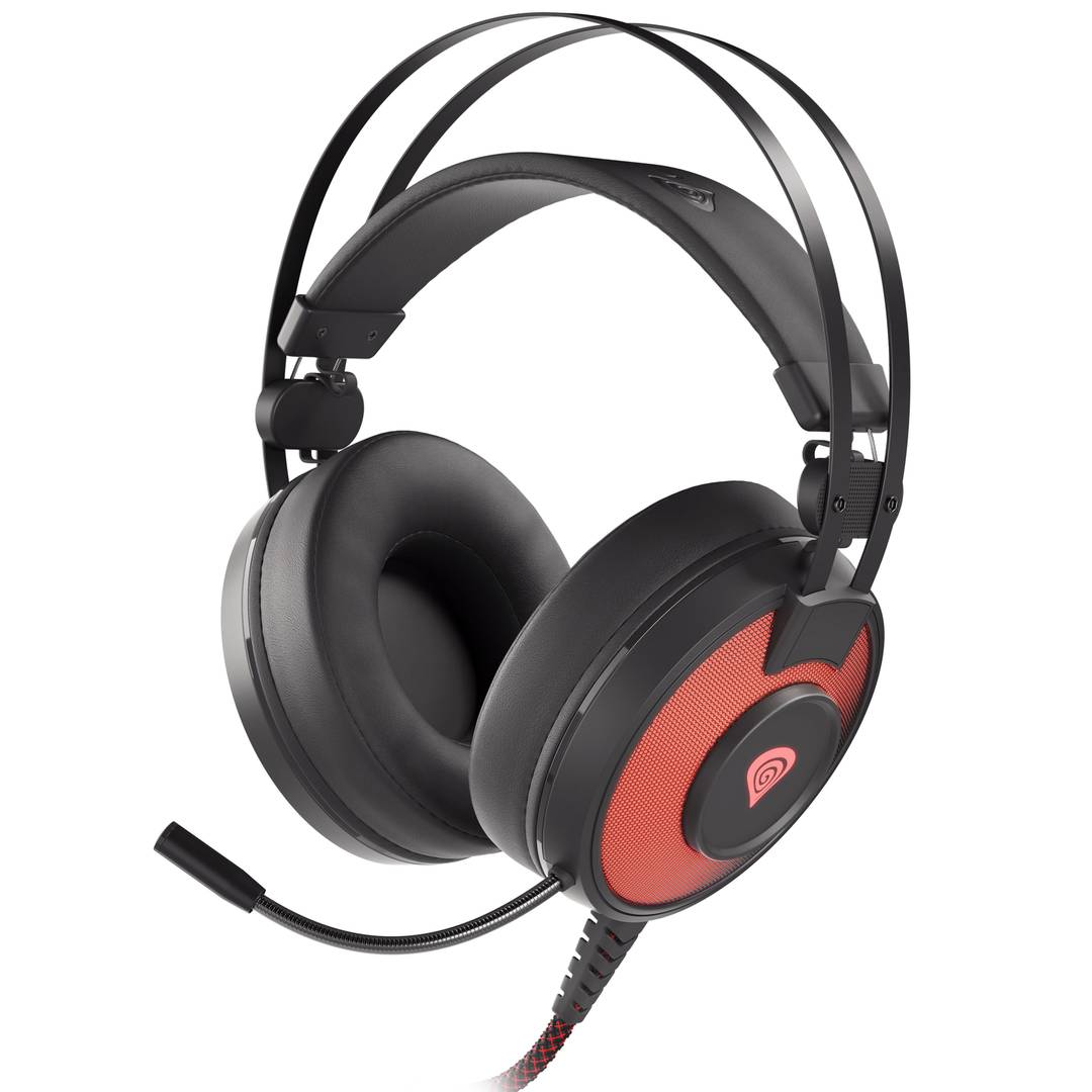 Fones de ouvido para jogos Genesis Neon 600 pretos com RGB NSG-1656
