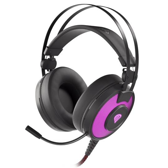 Fones de ouvido para jogos Genesis Neon 600 pretos com RGB NSG-1656