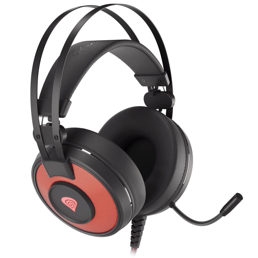 Fones de ouvido para jogos Genesis Neon 600 pretos com RGB NSG-1656