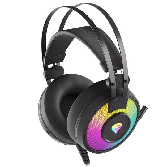 Fones de ouvido para jogos Genesis Neon 600 pretos com RGB NSG-1656
