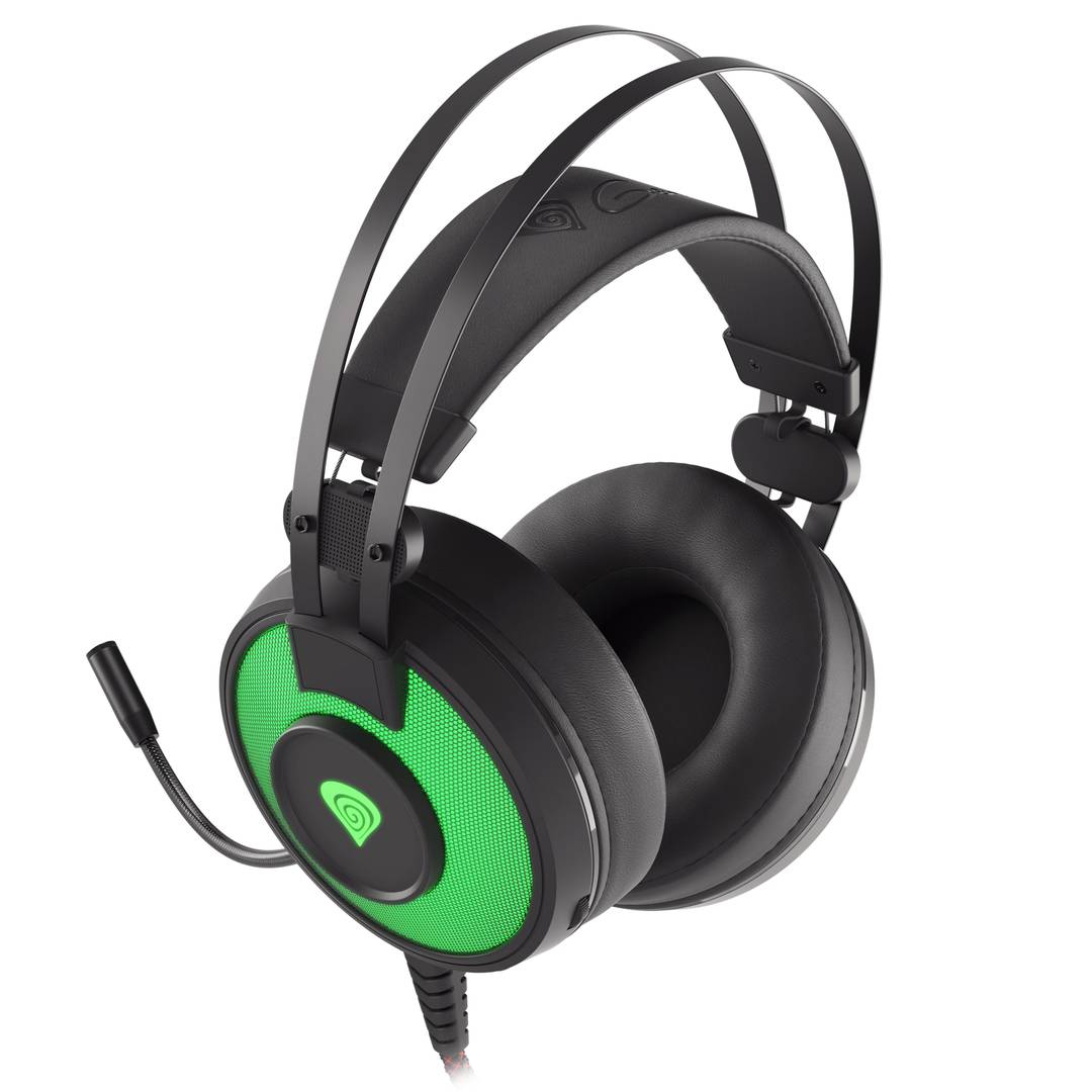Fones de ouvido para jogos Genesis Neon 600 pretos com RGB NSG-1656