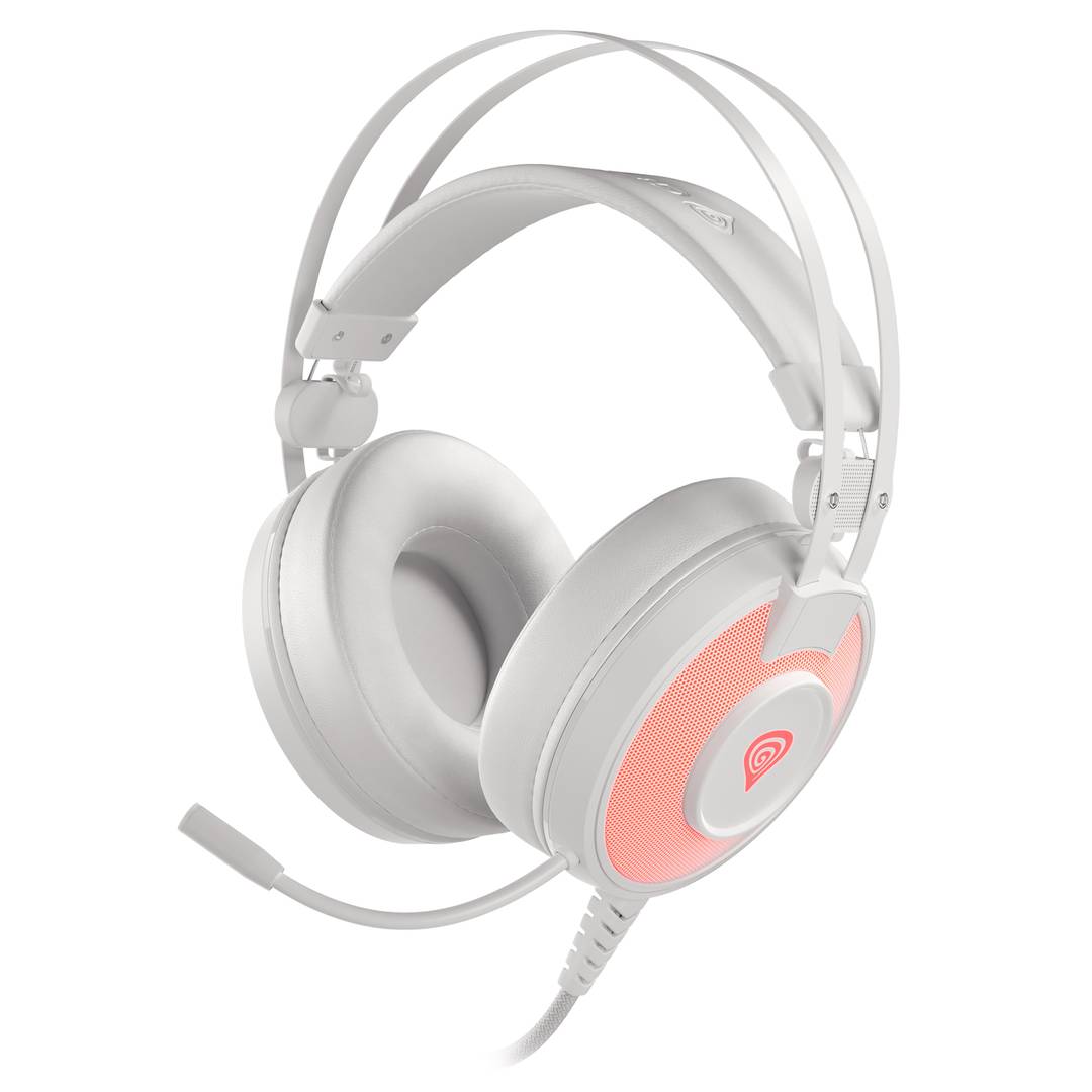 Genesis Neon 600 RGB Casque de jeu Blanc NSG-1869