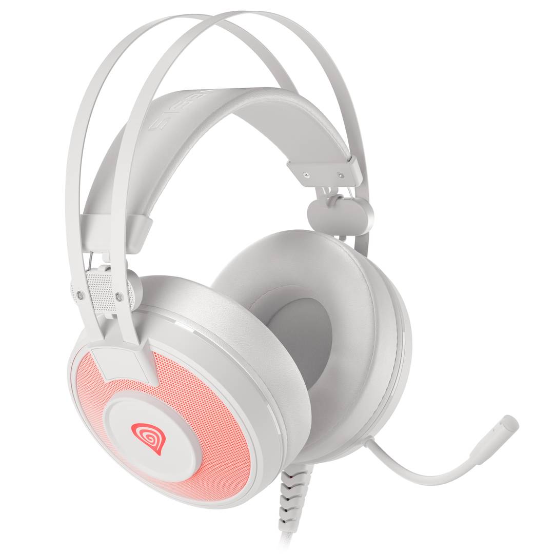 Genesis Neon 600 RGB Casque de jeu Blanc NSG-1869