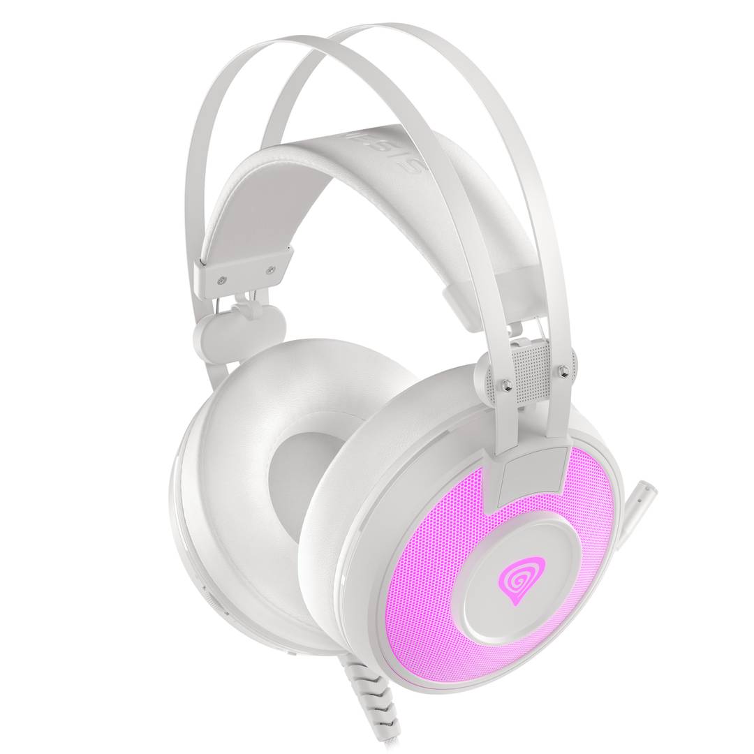 Genesis Neon 600 RGB Casque de jeu Blanc NSG-1869