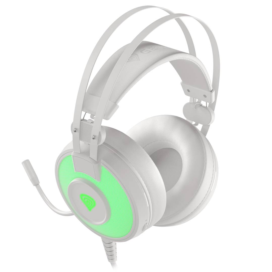 Genesis Neon 600 RGB Casque de jeu Blanc NSG-1869
