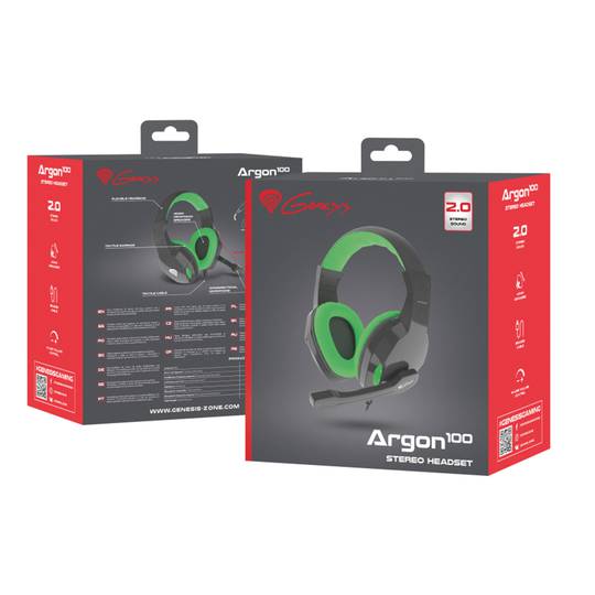 Fones de ouvido para jogos Green Genesis Argon 100 NSG-1435